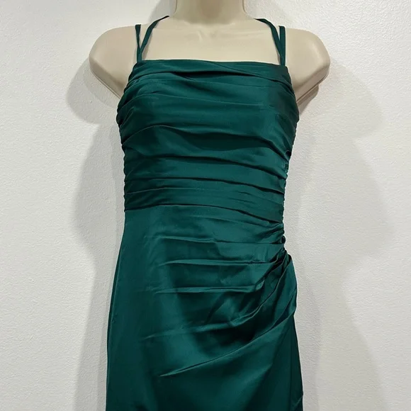Azazie Teal Maxi Dress - Picture 5 of 16